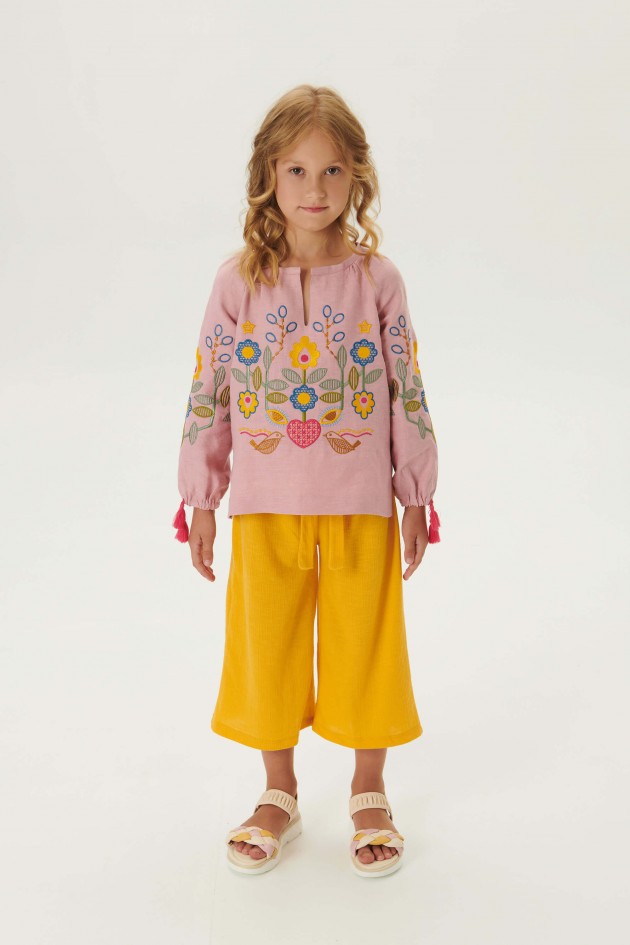 Embroidered shirt for girls Love Ukraine UKR-0229