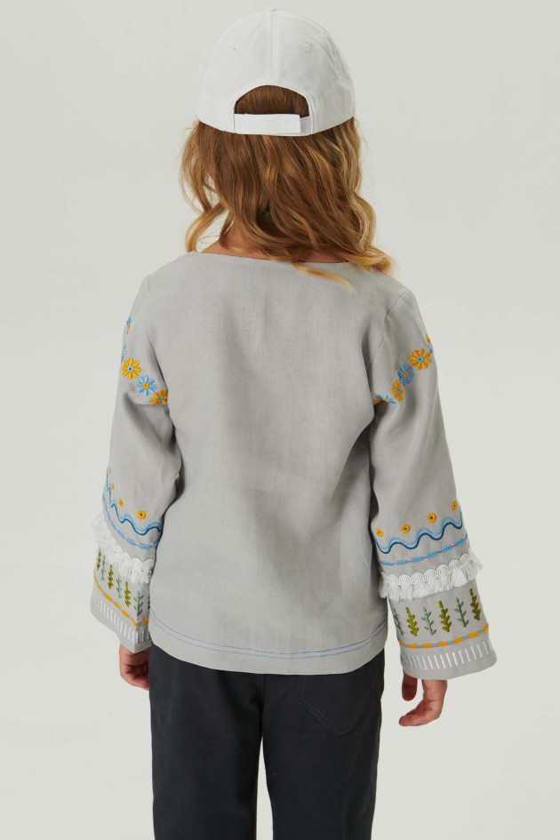 Embroidered shirt for girls Love Ukraine 2 UKR-0230