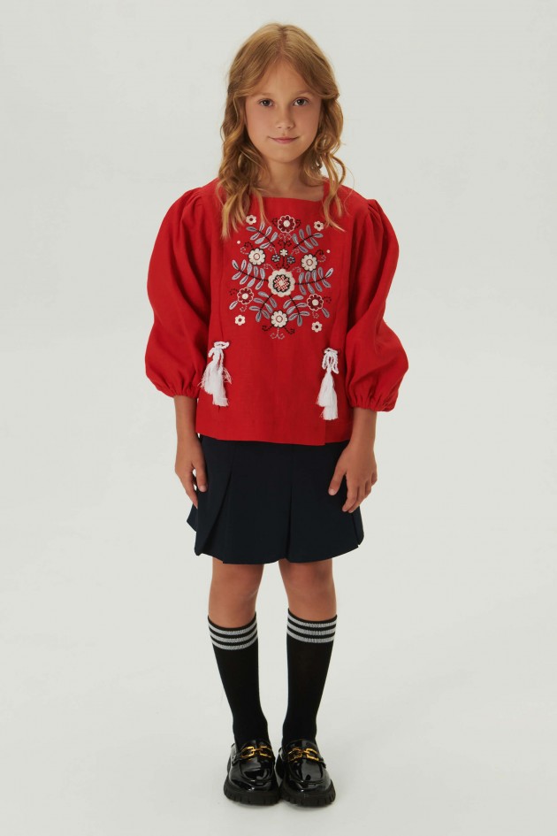 Embroidered blouse for a girl Spring 1 UKR-0235