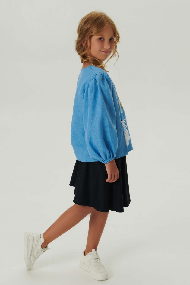 Embroidered blouse for a girl Spring 3 UKR-0237