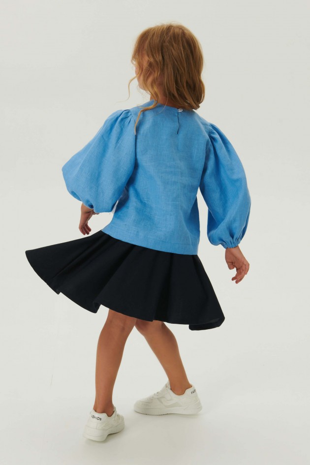 Embroidered blouse for a girl Spring 3 UKR-0237
