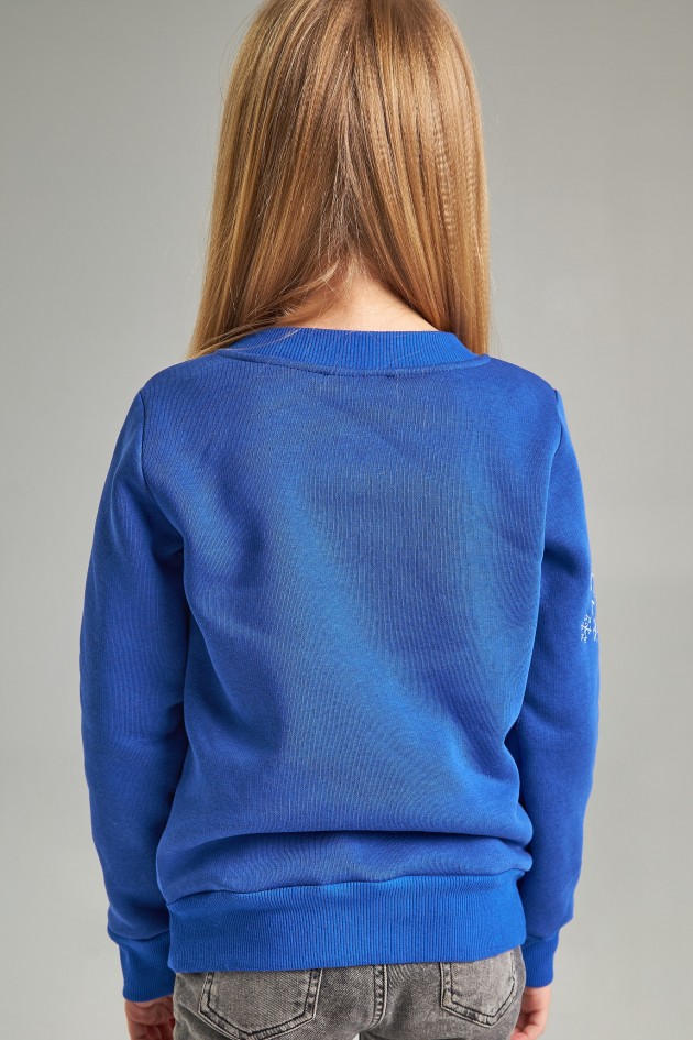 Christmas sweatshirt for girls Santa Claus Blue UKRS-6618