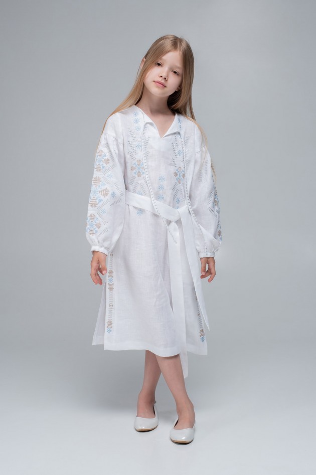Embroidered dress White/Triytsia UKR-0228