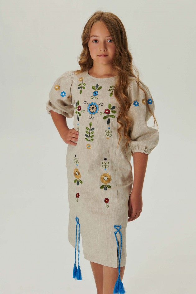 Embroidered dress for a girl Spring 1 UKR-0232