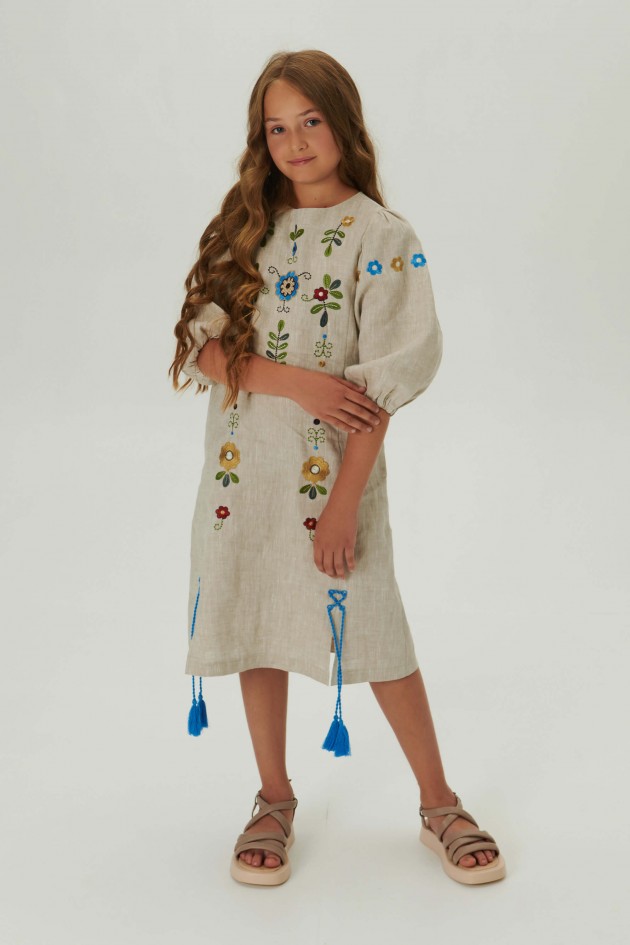 Embroidered dress for a girl Spring 1 UKR-0232