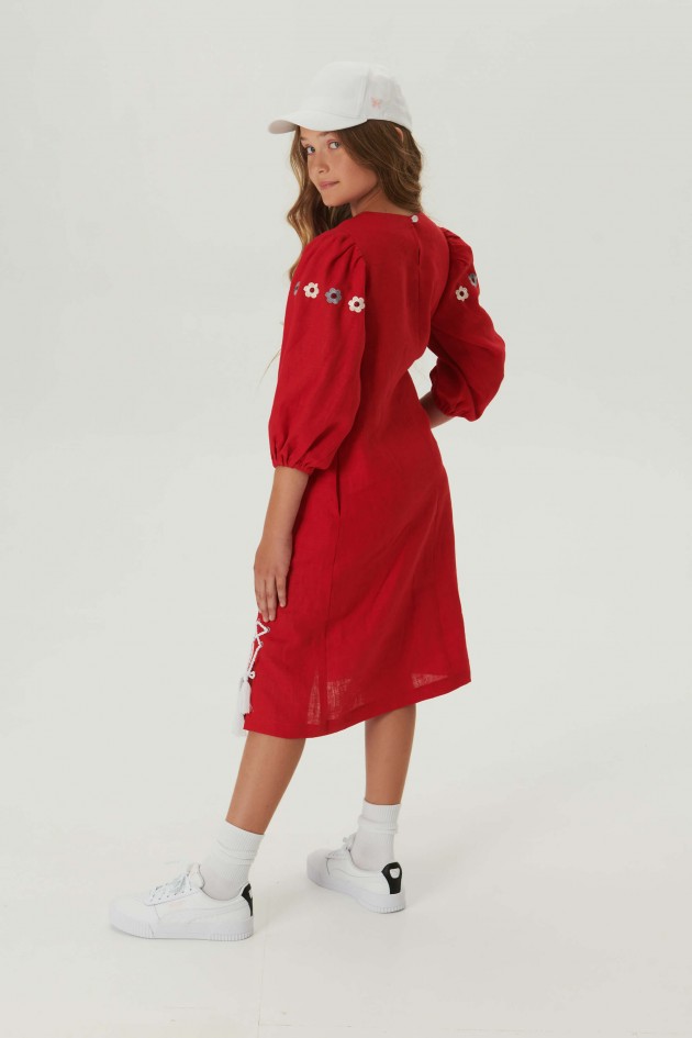 Embroidered dress for a girl Spring 2 UKR-0233