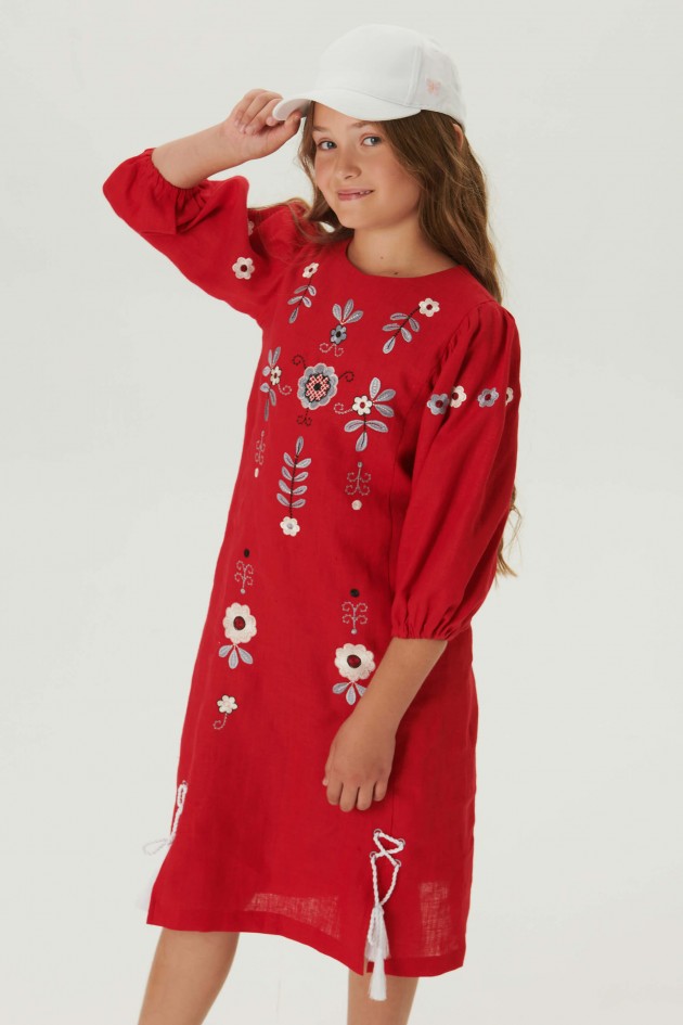 Embroidered dress for a girl Spring 2 UKR-0233