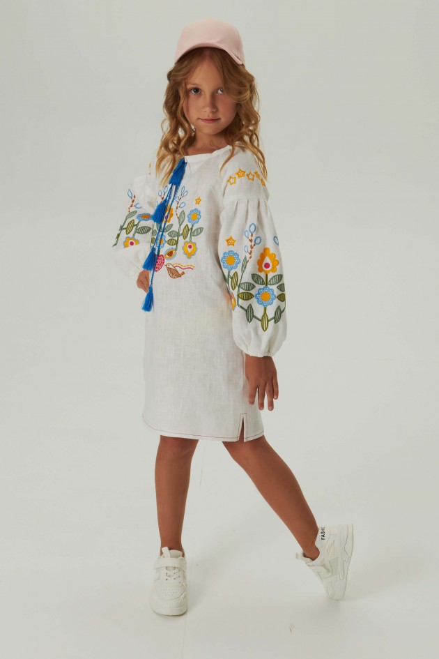 Embroidered dress for a girl Love Ukraine 1 UKR-0238