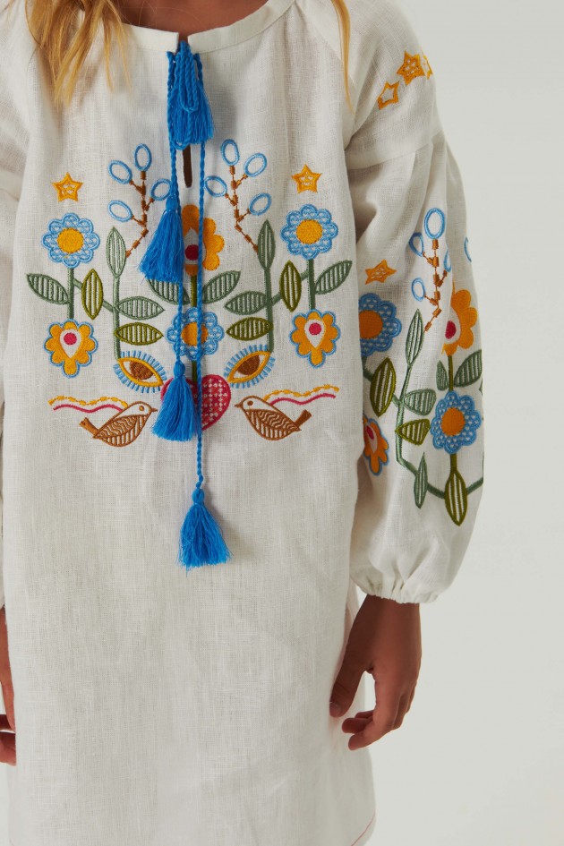 Embroidered dress for a girl Love Ukraine 1 UKR-0238