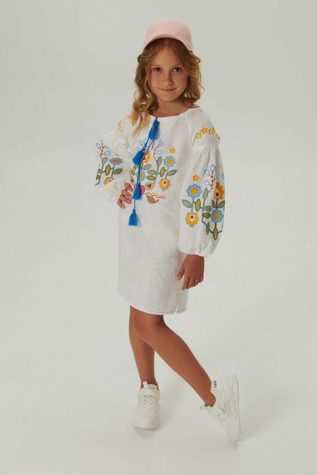 Embroidered dress for a girl Love Ukraine 1 UKR-0238