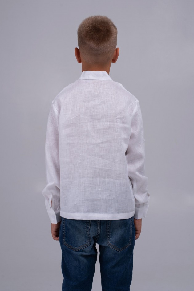 Дитяча вишиванка для хлопчика white UKR-0146