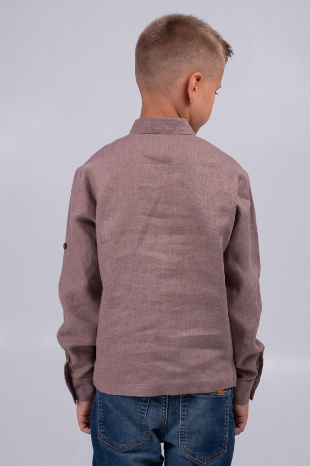 Children's embroidery for a boy coffee UKR-0147
