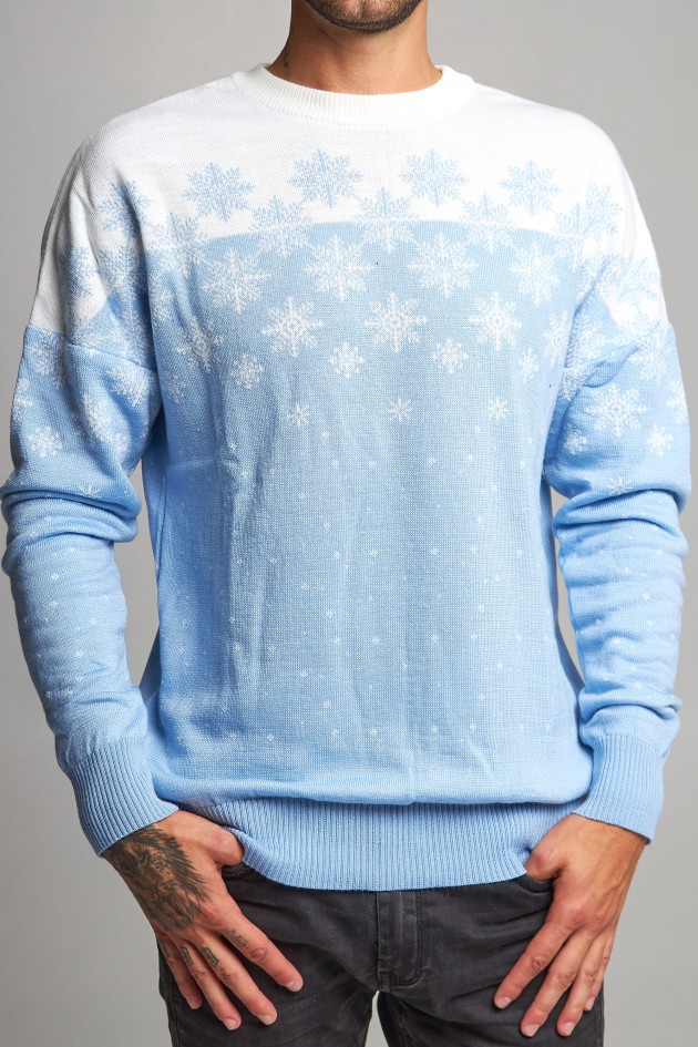 New Year's knitted sweater with stars