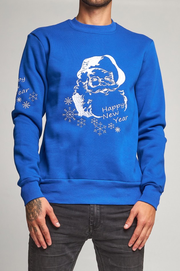 New Year's men's sweatshirt with Santa Claus 2