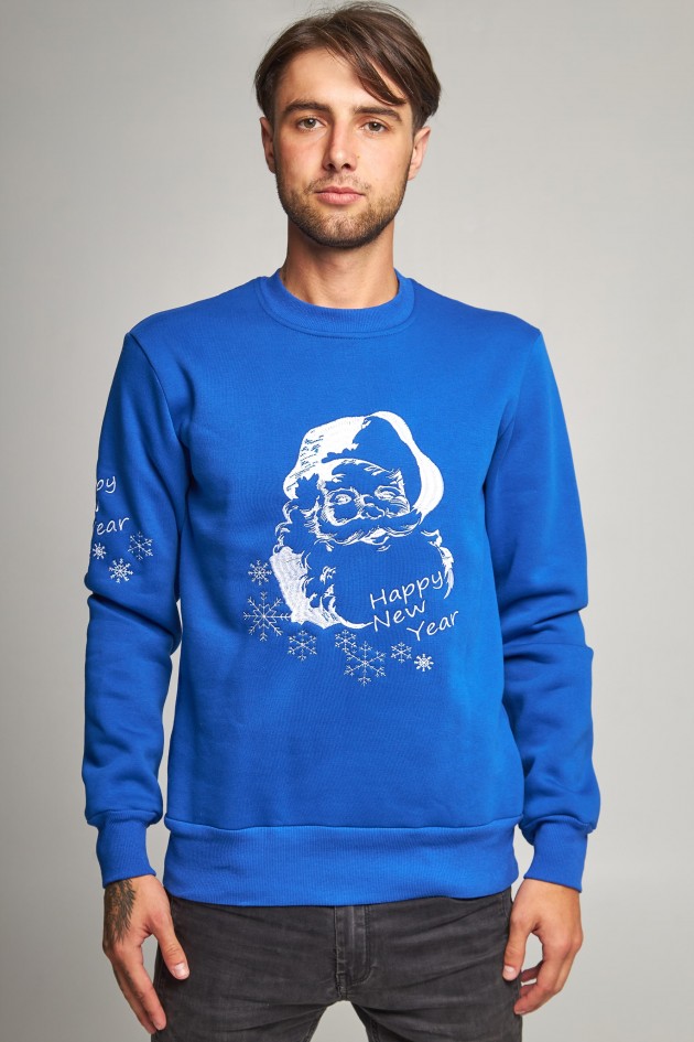 New Year's men's sweatshirt with Santa Claus 2