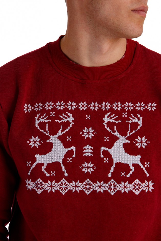 Christmas male sweatshirt with deer UKRS-9902