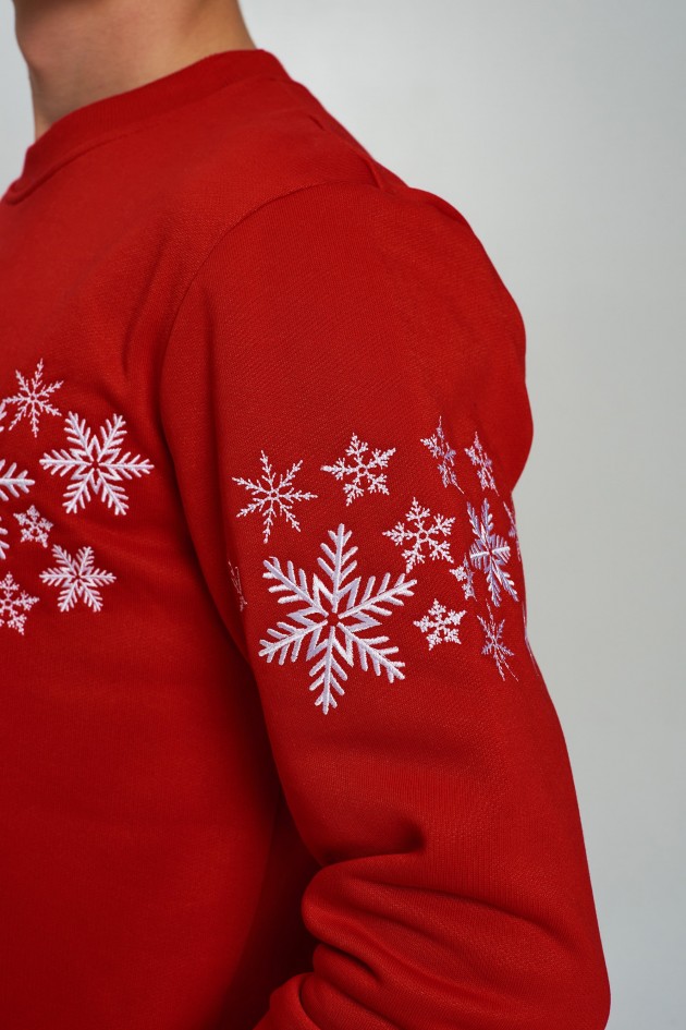 New Year's men's sweatshirt with deer UKRS-9953