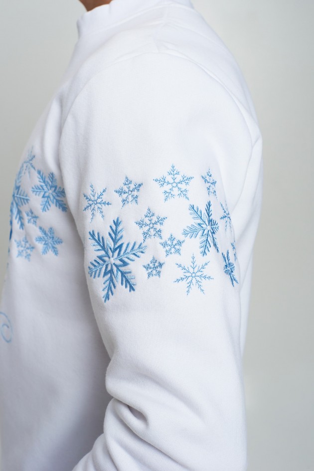 Christmas male sweatshirt with deer White 2 UKRS-9955