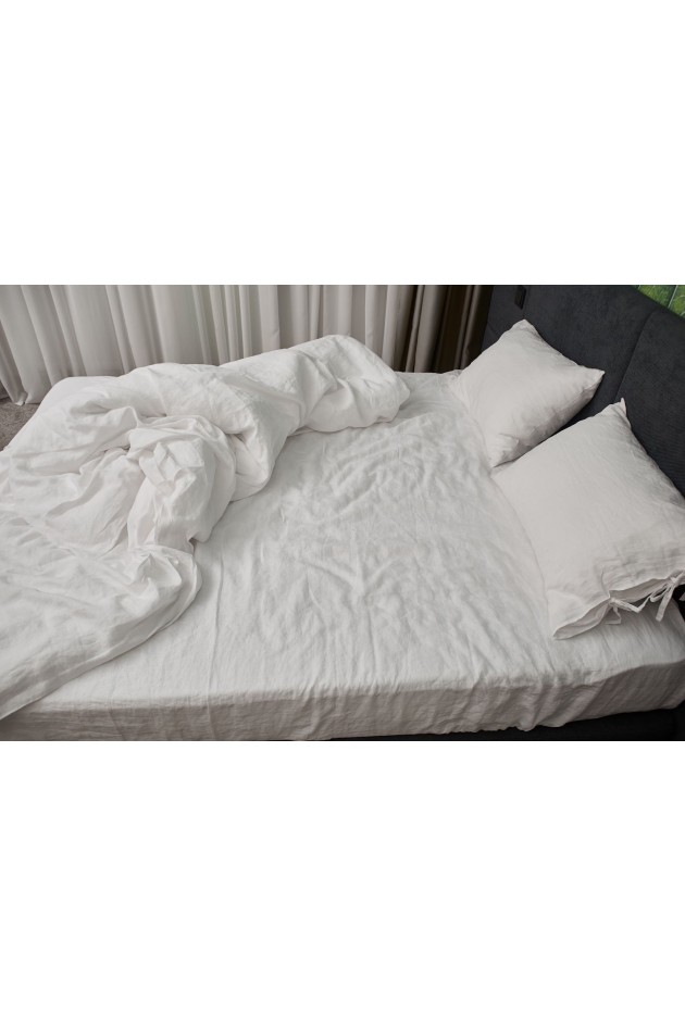 Snow -white linen bed kit POST-10004