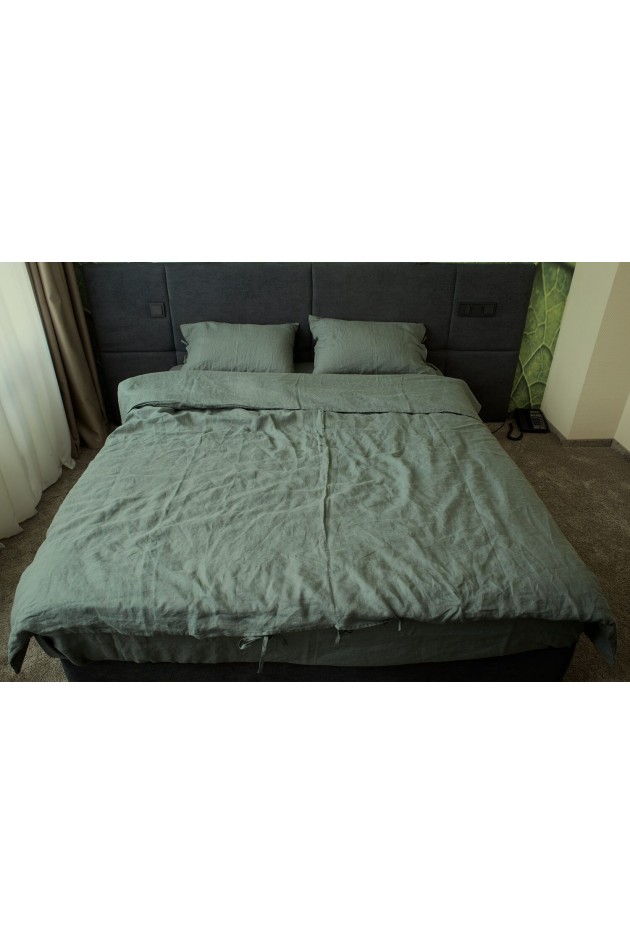 Linen bedding khaki POST-10005