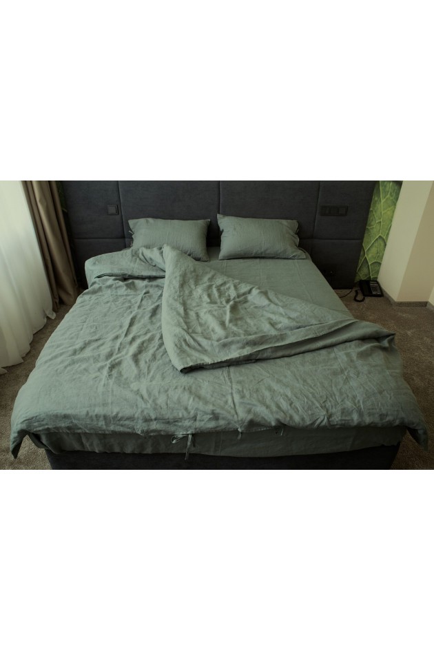 Linen bedding khaki POST-10005