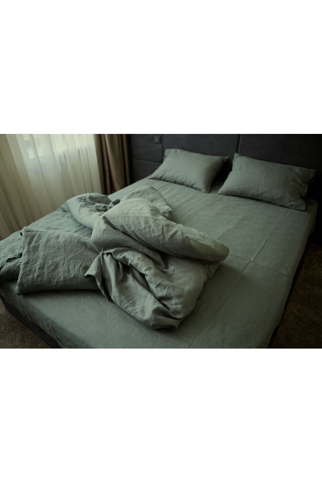 Linen bedding khaki POST-10005