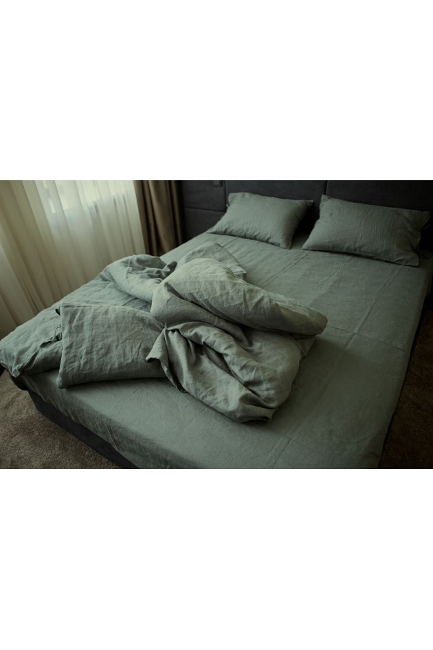 Linen bedding khaki POST-10005