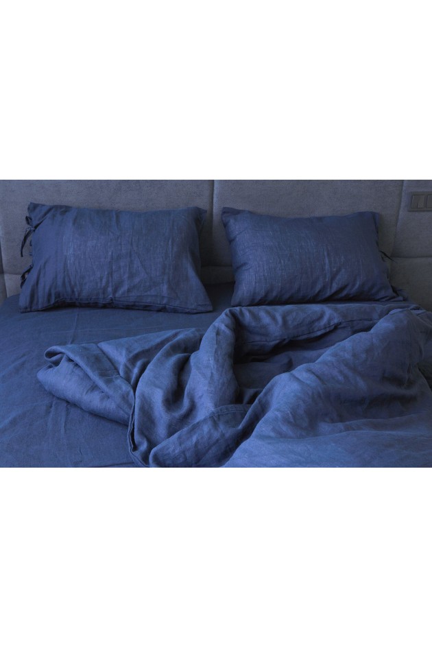 Deep blue linen POST-10011