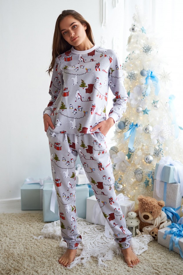  Women's warm Christmas pajamas