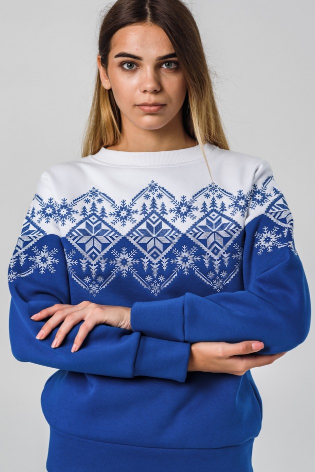 Women's New Year's sweatshirt Snowflake UKRS-8837
