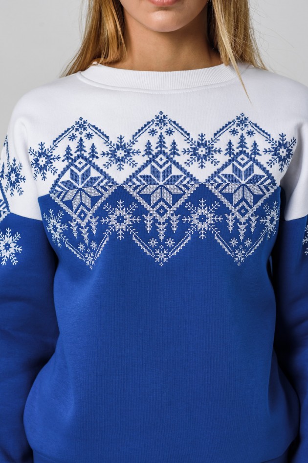 Women's New Year's sweatshirt Snowflake UKRS-8837