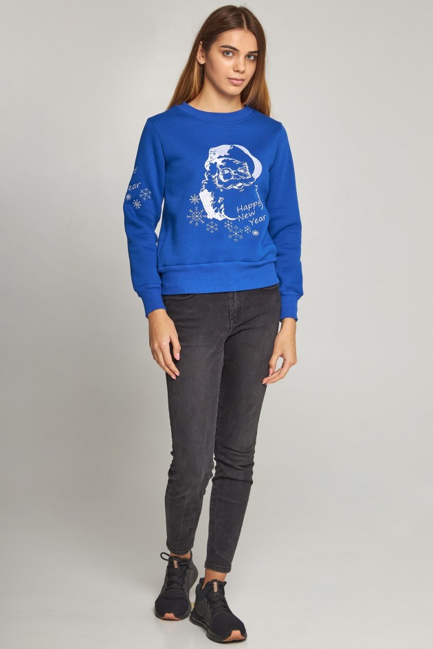 New Year's female embroidered sweatshirt Santa Claus UKRS-8841