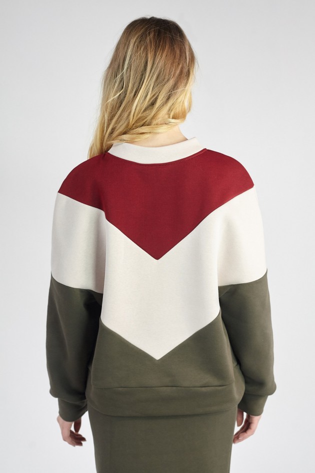 Women's embroidered sweatshirt Burgundy to a tooth UKRS-8834