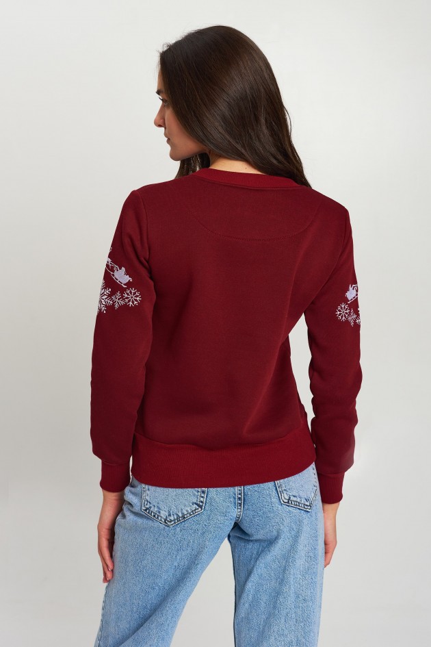 New Year's Women's sweatshirt with Santa Claus UKRS-8866