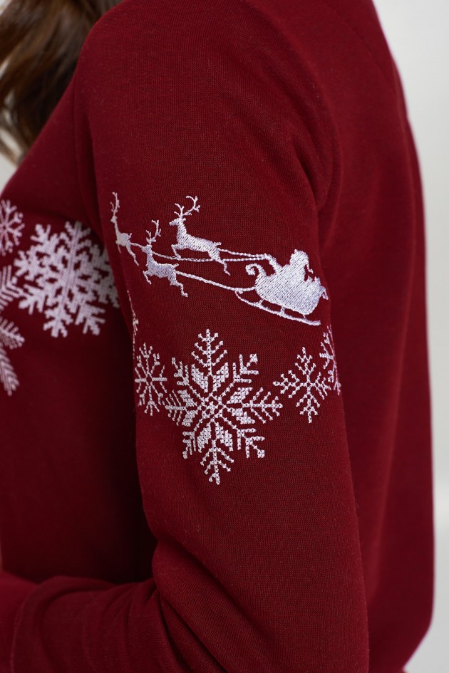 New Year's Women's sweatshirt with Santa Claus