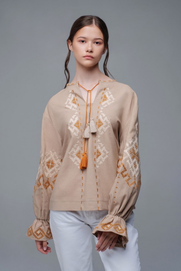 Women's embroidery Beige