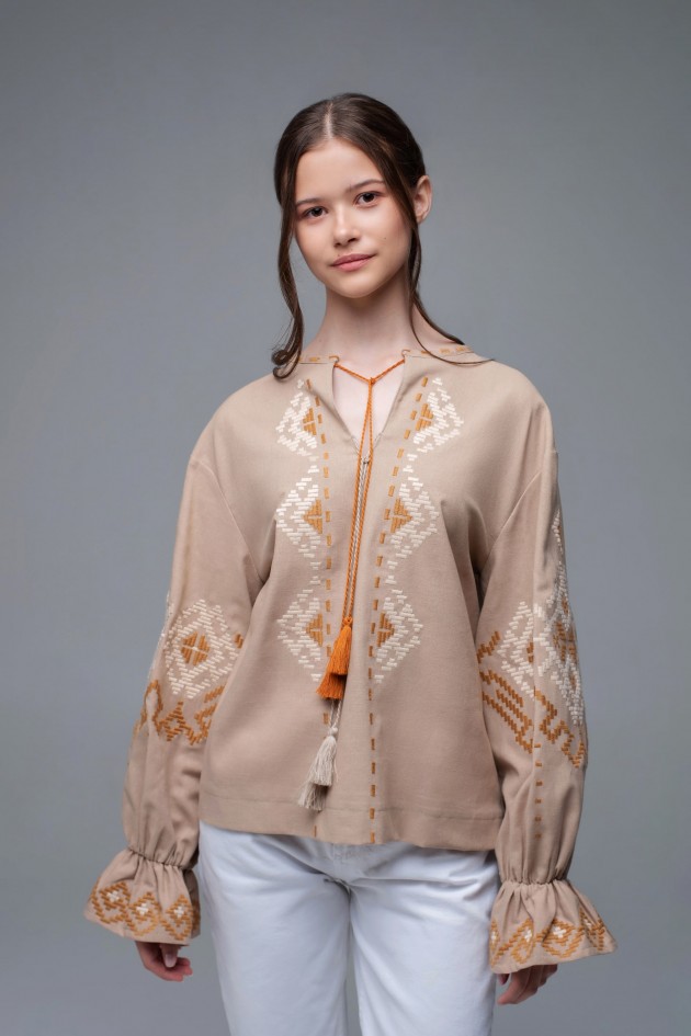 Women's embroidery Beige