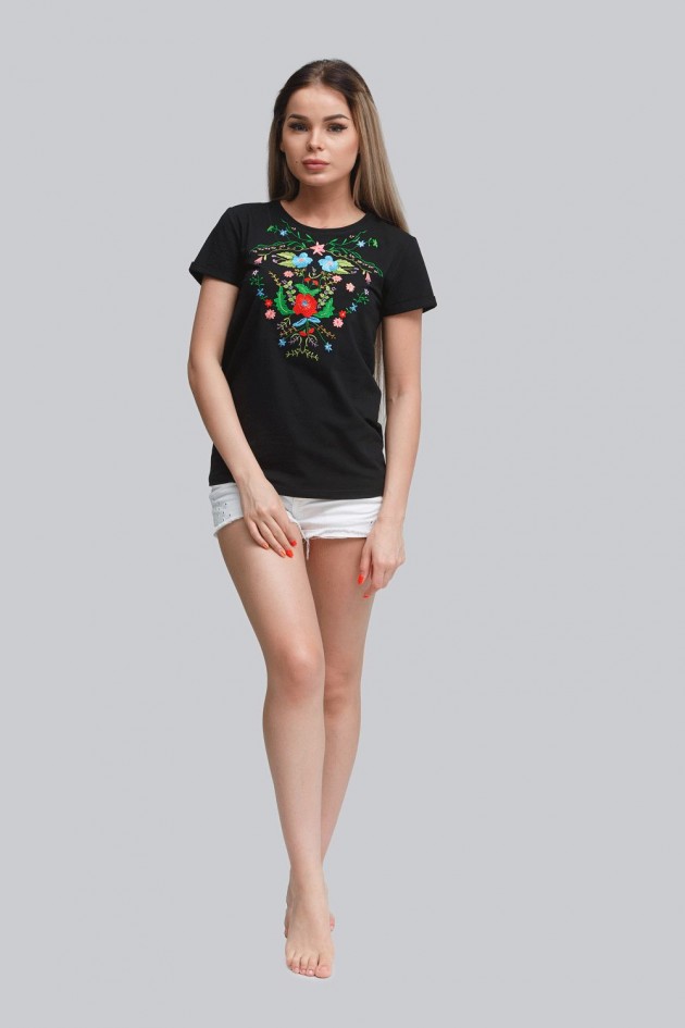 Women's T-shirt Black 4 UKR-6205