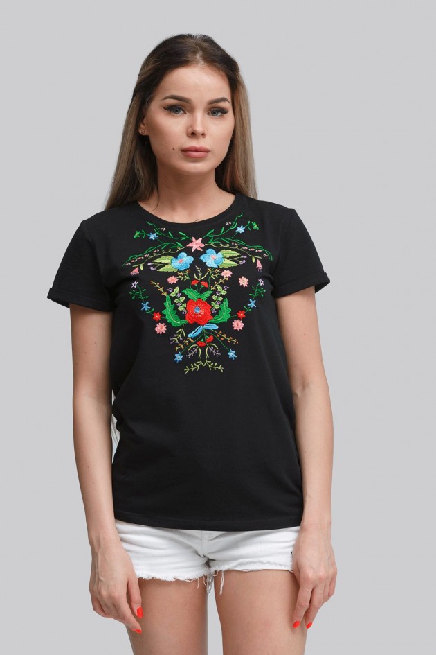 Women's T-shirt Black 4 UKR-6205