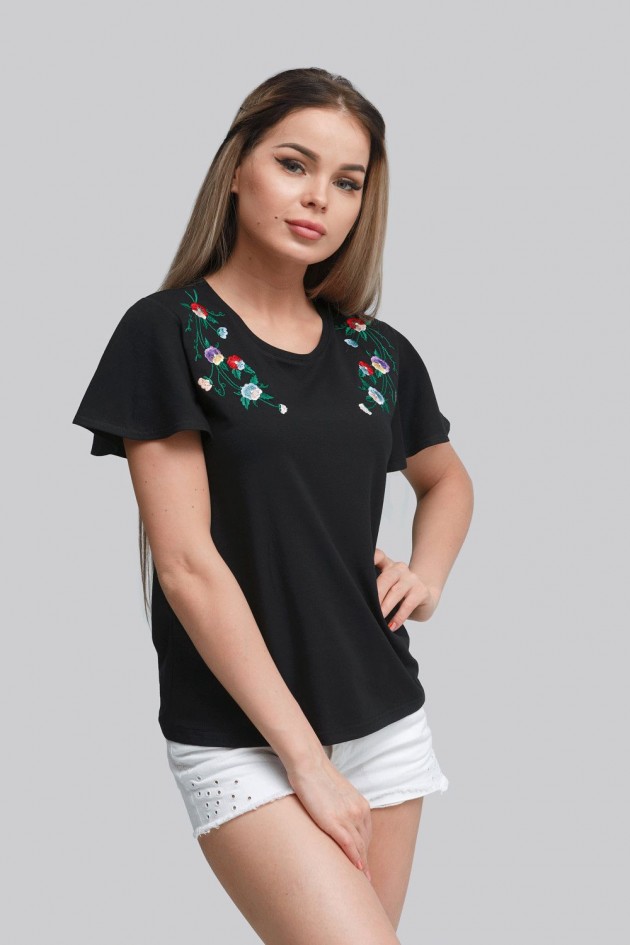 Women's T-shirt Black 5 UKR-6206