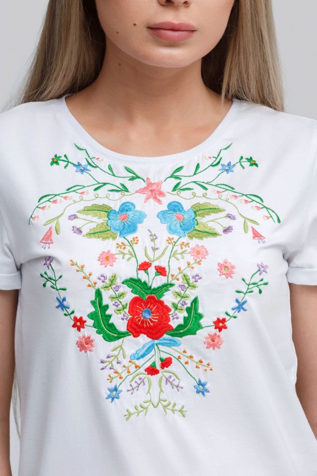 Женская футболка White 4 UKR-6207
