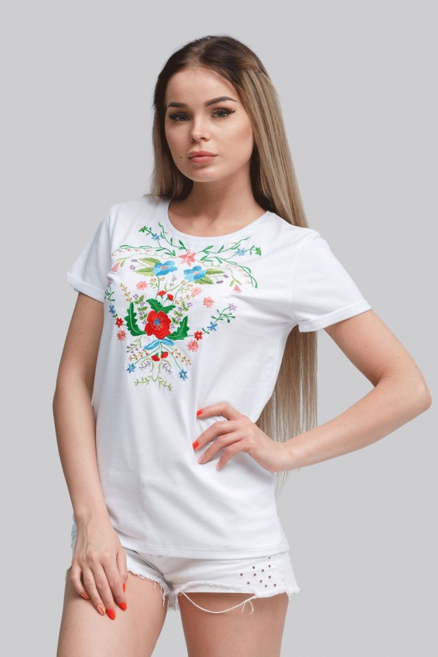 Женская футболка White 4 UKR-6207