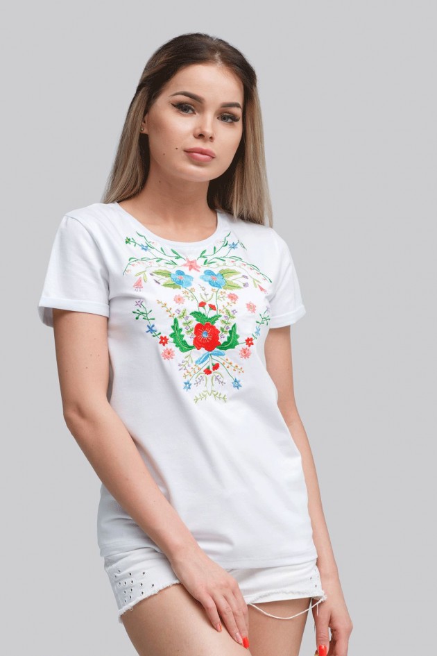 Женская футболка White 4 UKR-6207