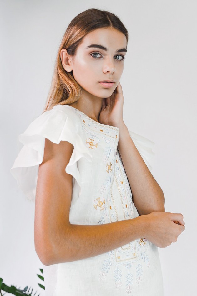 Жіноча вишита сукня White 2 UKR-4184