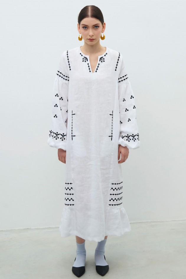 Dovga embroidered white cloth cloth Vinok UKR-4247