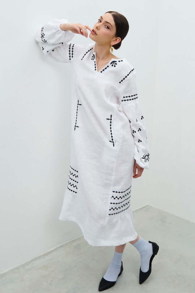 Dovga embroidered white cloth cloth Vinok UKR-4247